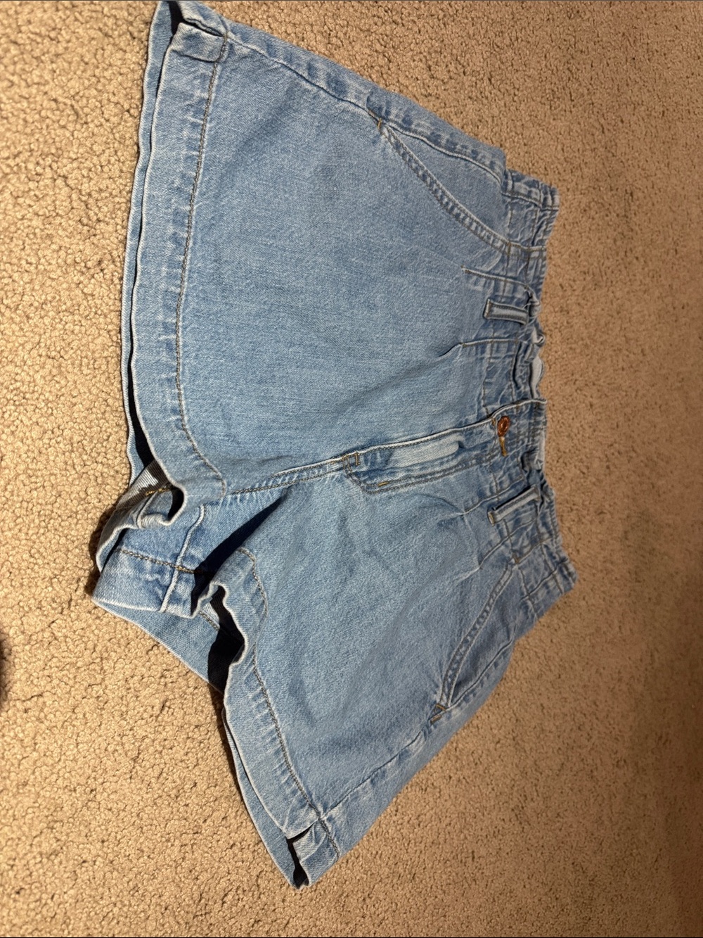 American Eagle Outfitters Light Blue High-Rise Denim Shorts